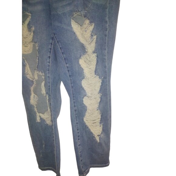Judy Blue High Waist Heavy Destroyed Distressed Straight Fit Denim Jeans NWT 24W - Picture 3 of 11